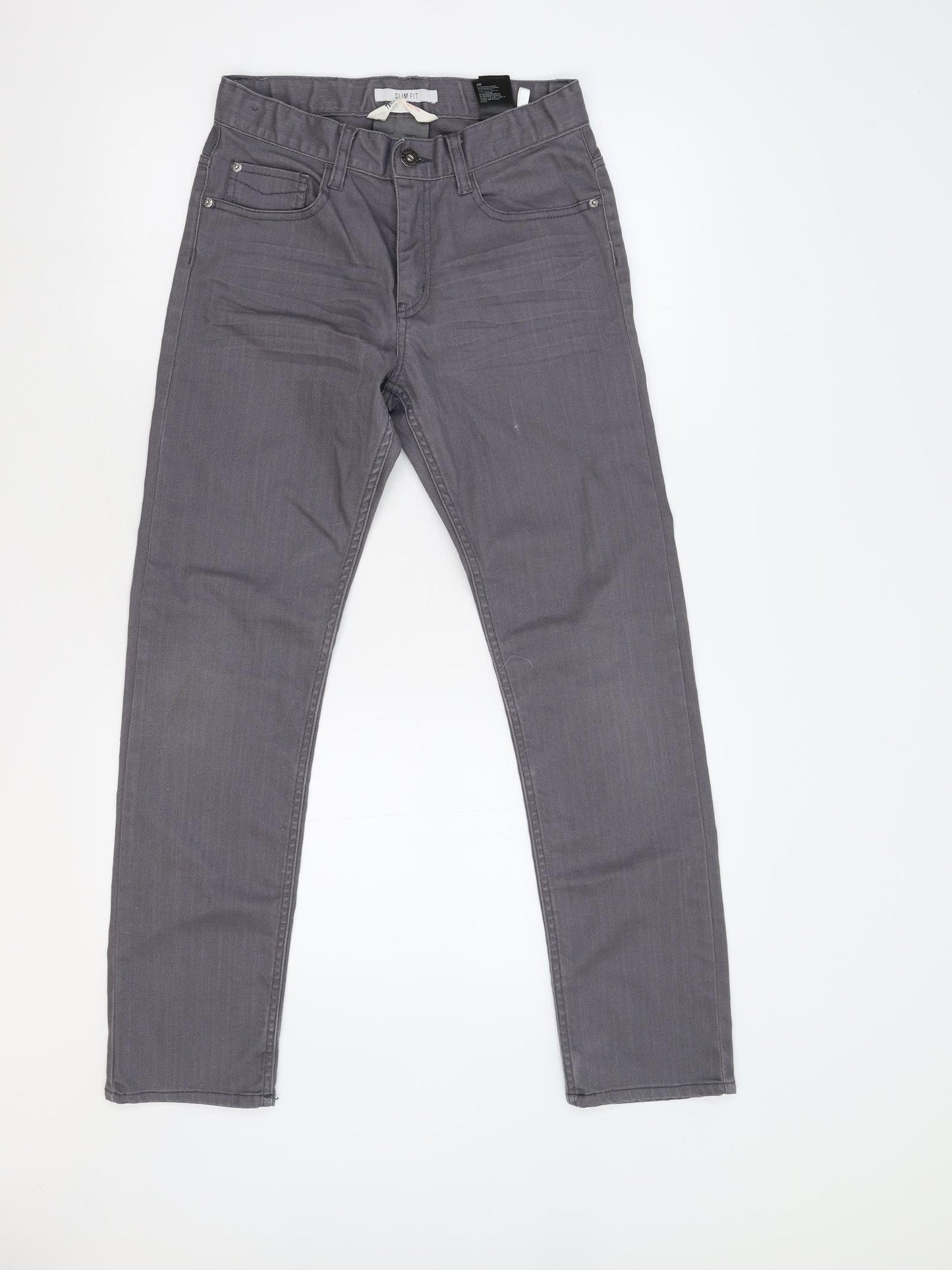 H&M Womens Grey  Denim Skinny Jeans Size 10 L28 in