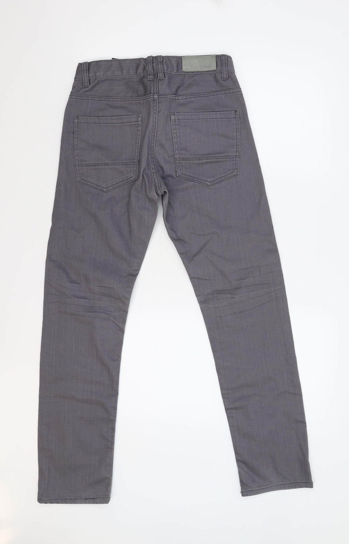H&M Womens Grey  Denim Skinny Jeans Size 10 L28 in