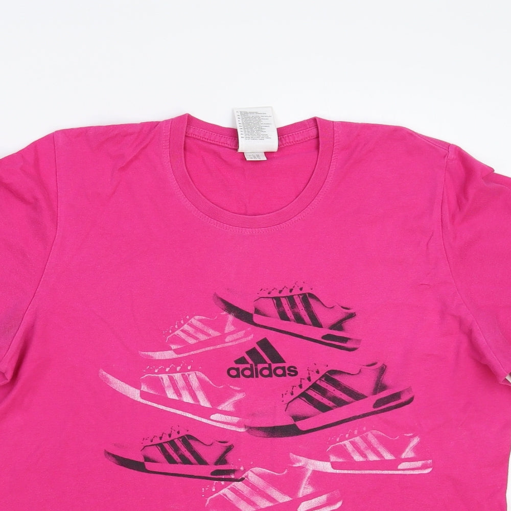 adidas Womens Pink   Basic T-Shirt Size S