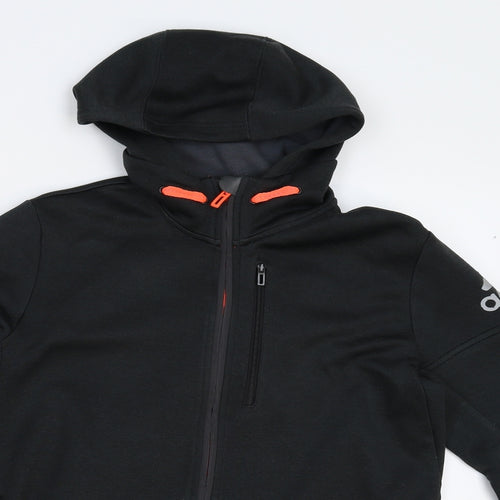 adidas Boys Black   Full Zip Hoodie Size 13-14 Years