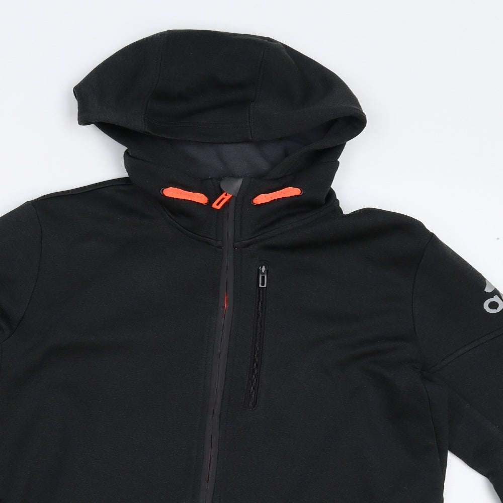 adidas Boys Black   Full Zip Hoodie Size 13-14 Years