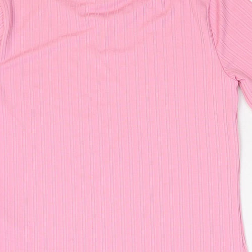 Miss Selfridge Womens Pink   Basic T-Shirt Size 14