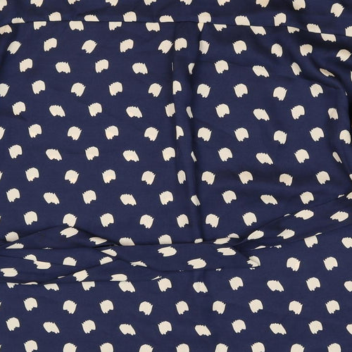River Island Womens Blue Polka Dot  Basic Blouse Size 14