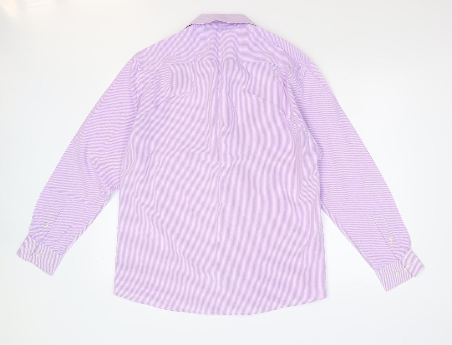 Tailor & Cutter Mens Pink Striped   Dress Shirt Size 42