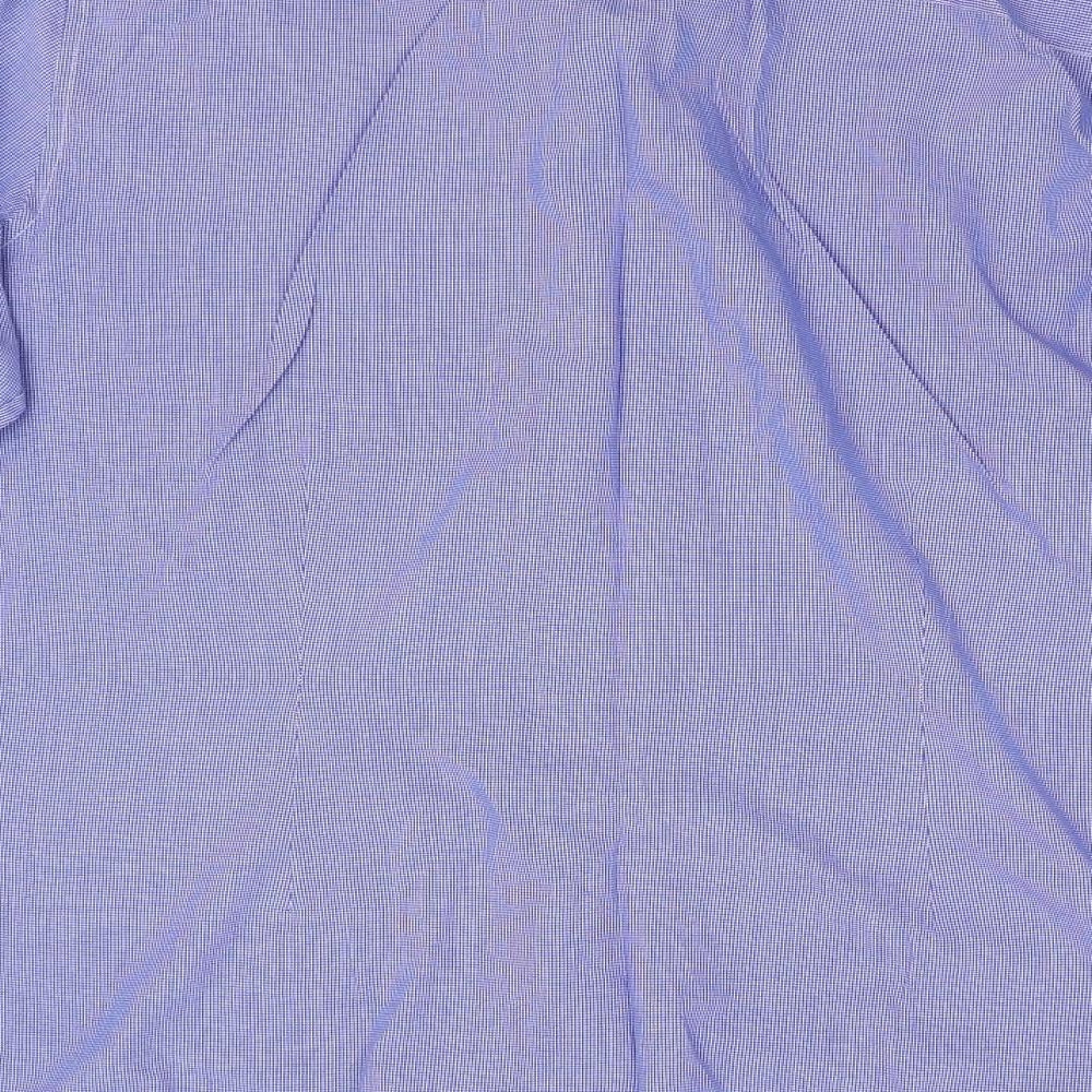 NEXT Mens Blue Check   Dress Shirt Size L
