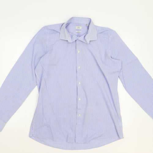 NEXT Mens Black Striped   Dress Shirt Size 42