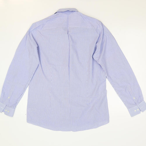 NEXT Mens Black Striped   Dress Shirt Size 42