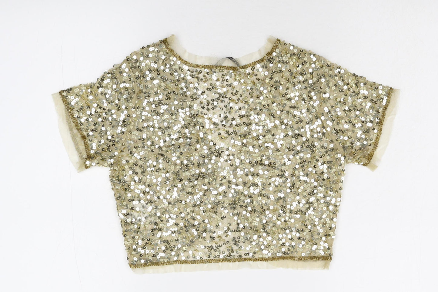 evie Womens Gold   Shrug Jumper Size 8