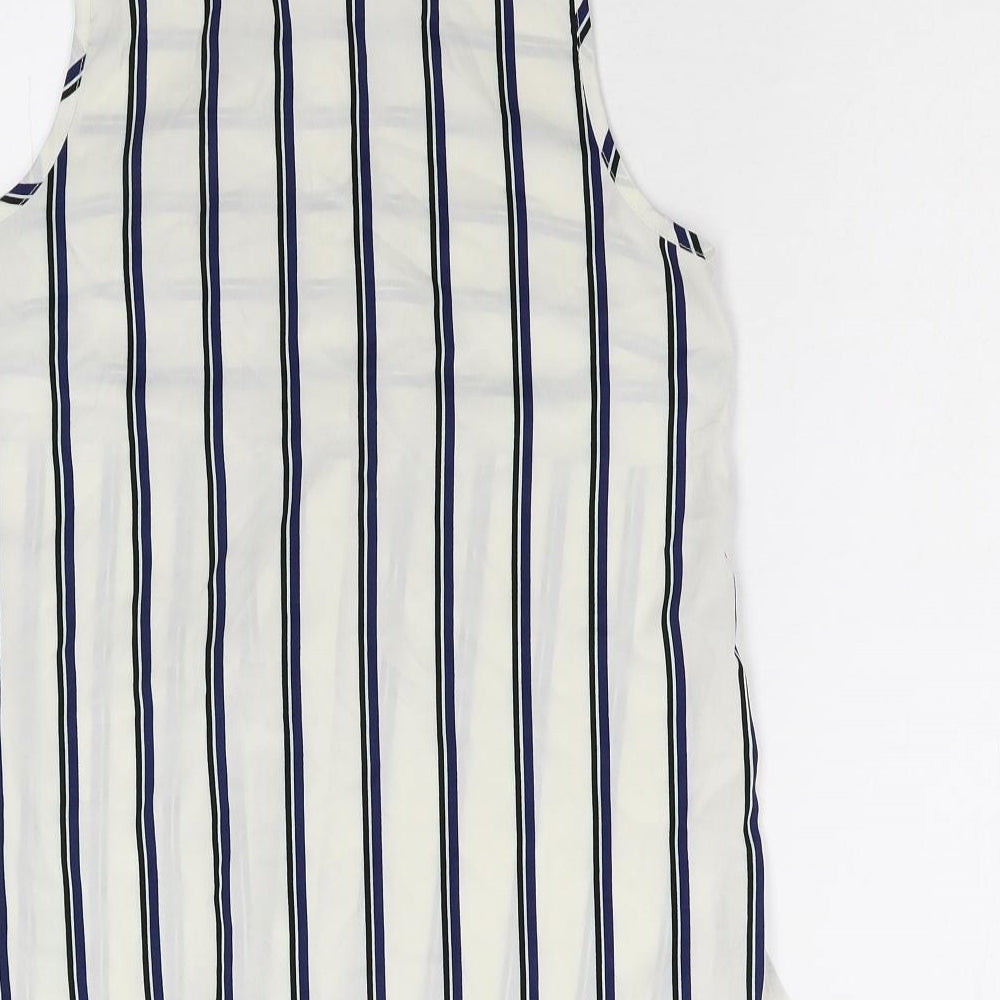 New Look Womens Multicoloured Striped  Basic Blouse Size 8