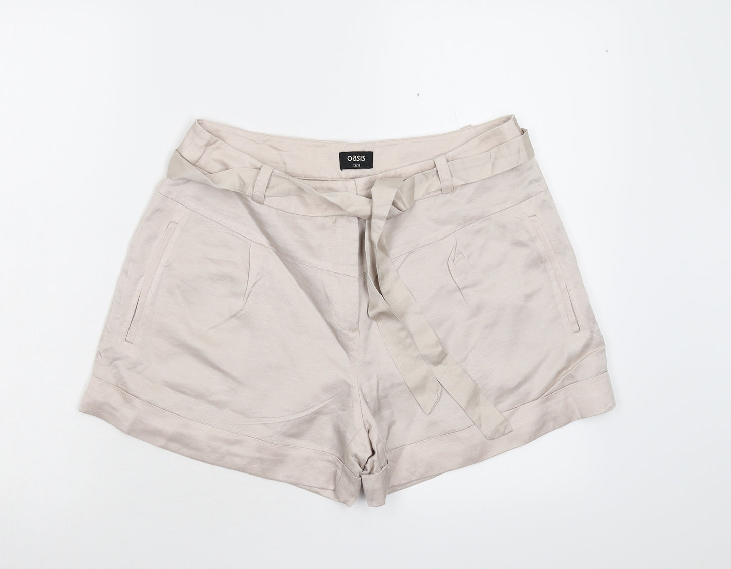Oasis Womens Beige   Hot Pants Shorts Size 12