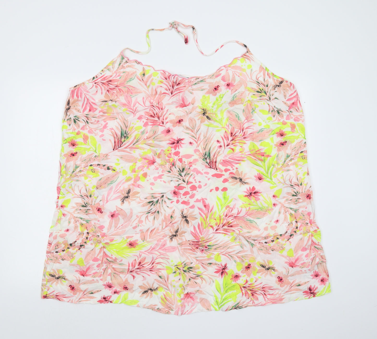 Pretty Secrets Womens Multicoloured Floral  Basic Tank Size 24