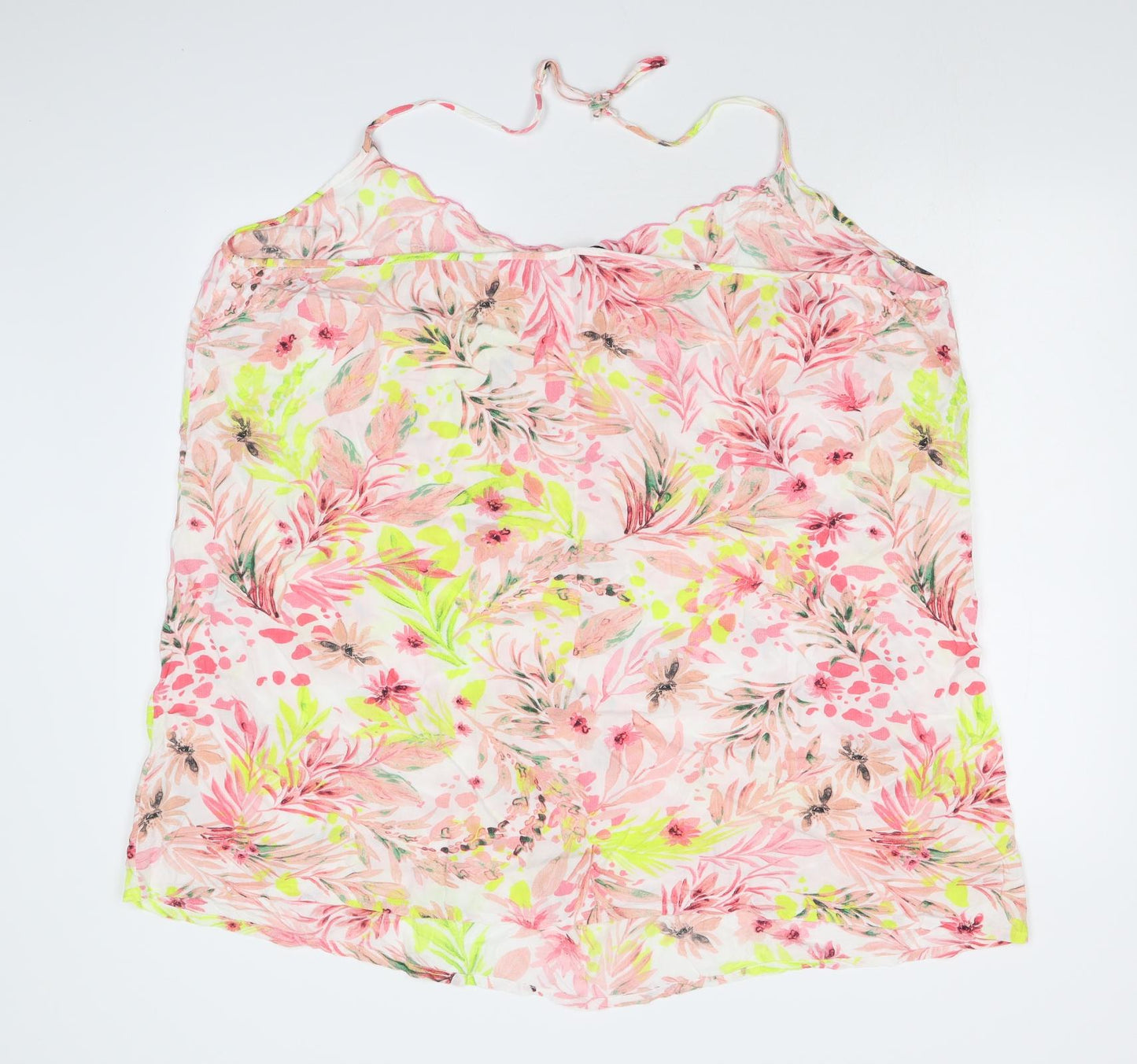 Pretty Secrets Womens Multicoloured Floral  Basic Tank Size 24