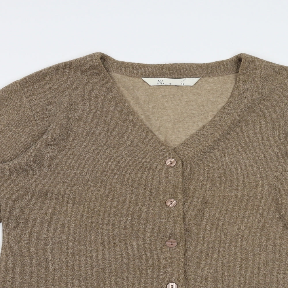BHS Womens Brown   Cardigan Jumper Size 10