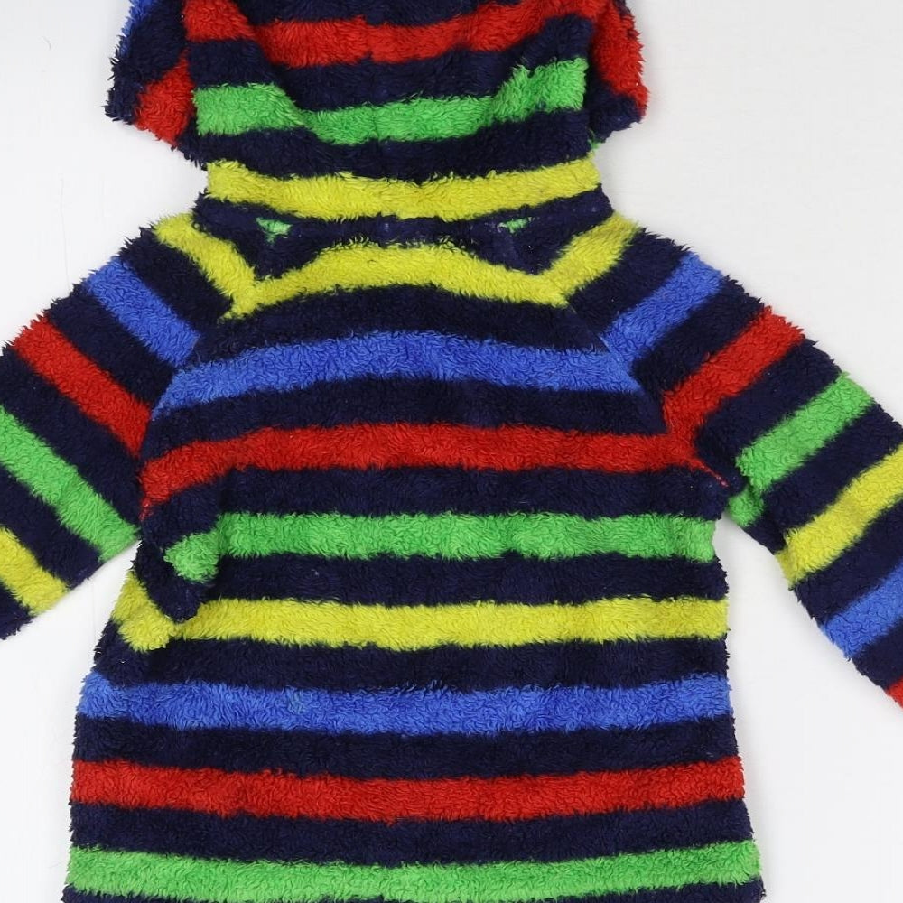 George Boys Multicoloured Striped Fleece Pullover Hoodie Size 2-3 Years  - Mickey Mouse