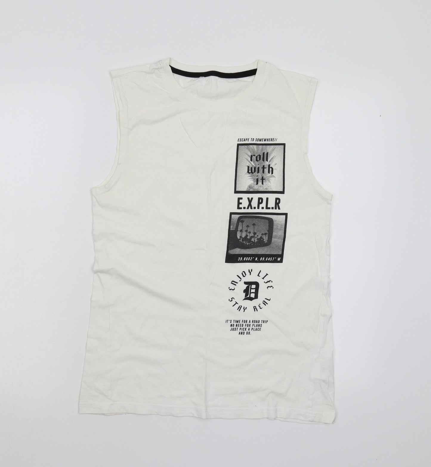 Preworn Mens Ivory    T-Shirt Size S