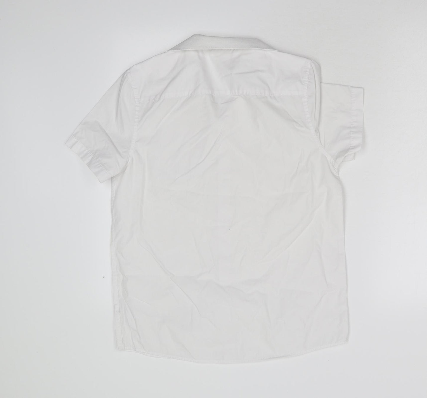 Preworn Boys White   Basic Button-Up Size 12-13 Years