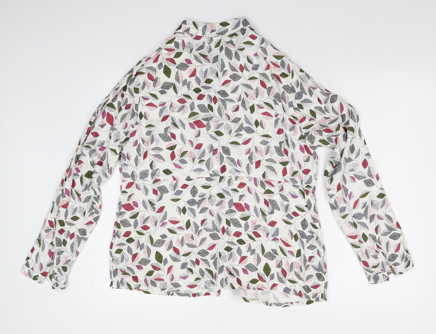White Stuff Womens Ivory Floral  Basic Blouse Size 14