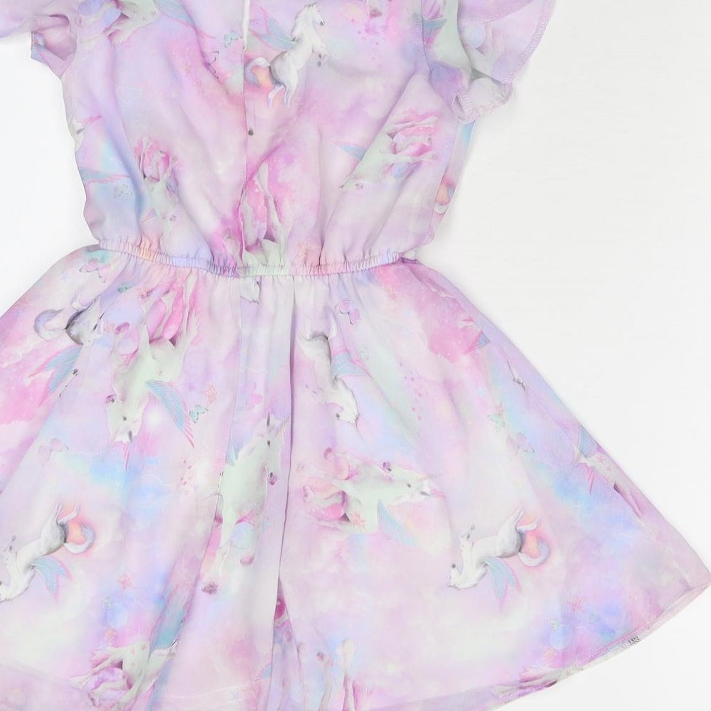 TU Girls Multicoloured   Fit & Flare  Size 6 Years  - Unicorn