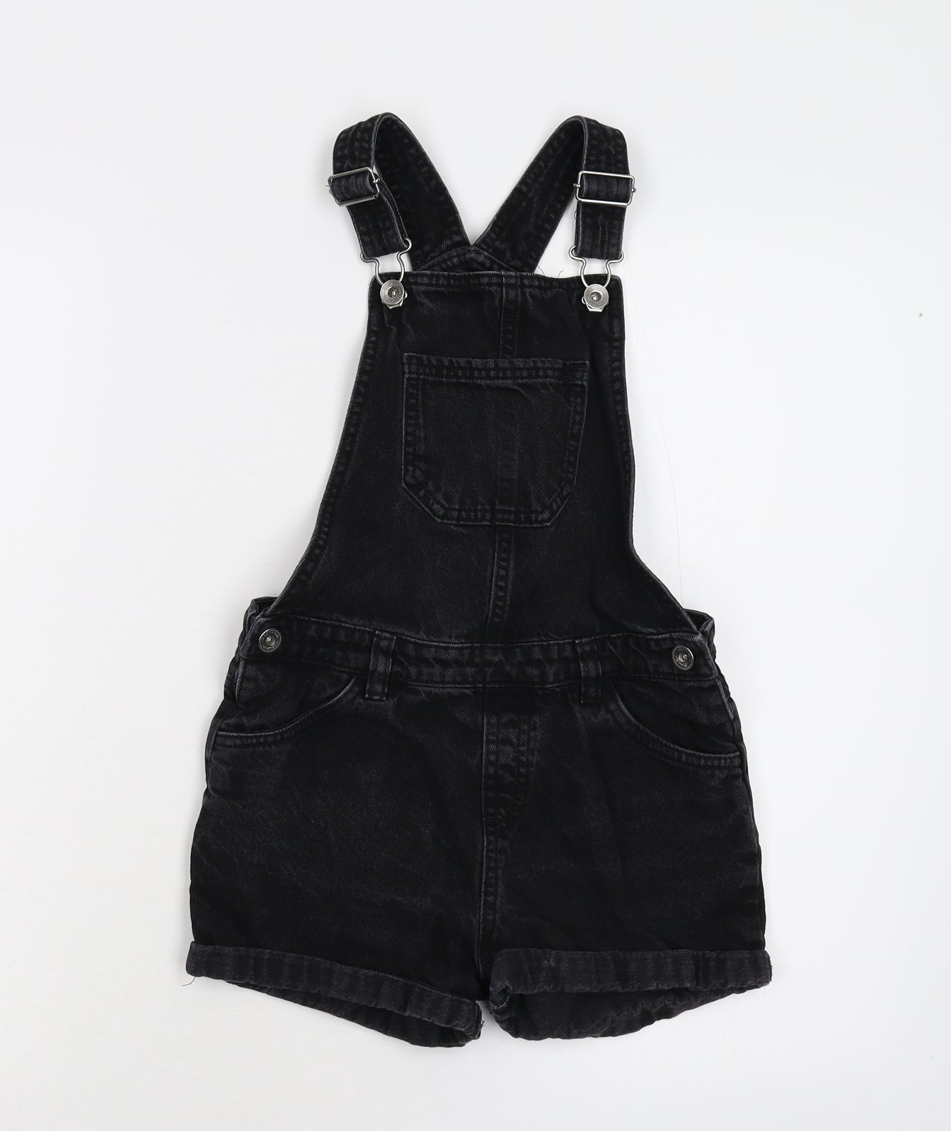 F&F Girls Black  Damask Dungaree One-Piece Size 8-9 Years