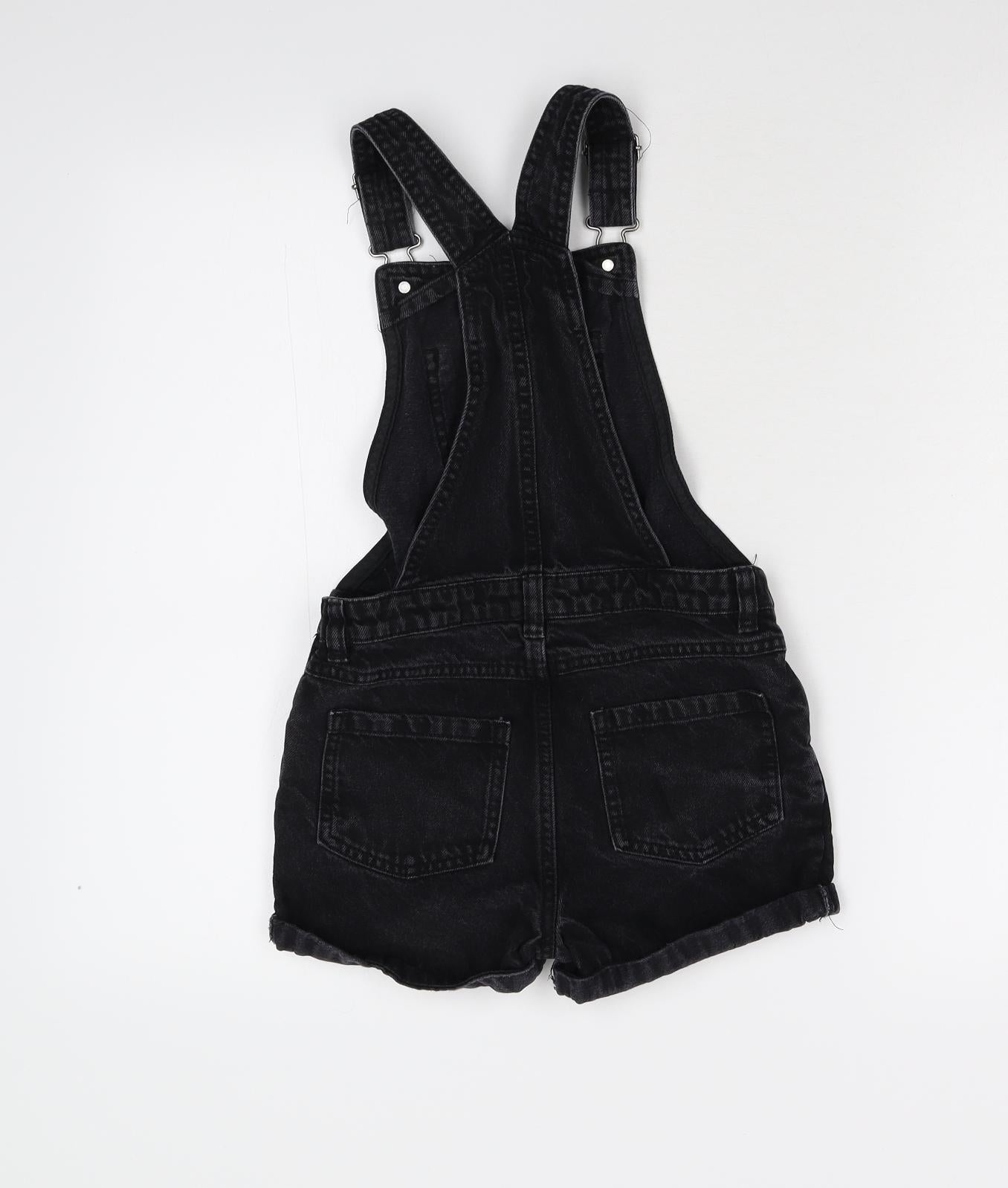 F&F Girls Black  Damask Dungaree One-Piece Size 8-9 Years