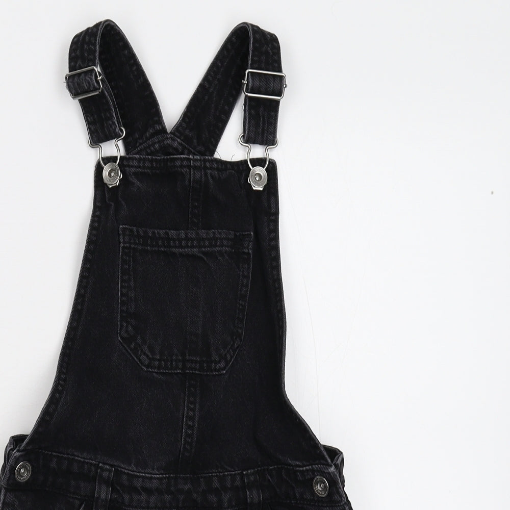 F&F Girls Black  Damask Dungaree One-Piece Size 8-9 Years