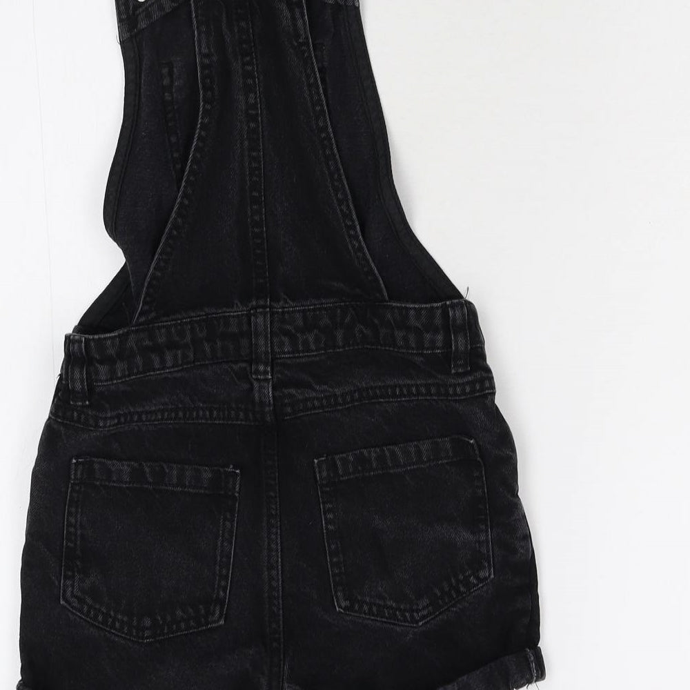F&F Girls Black  Damask Dungaree One-Piece Size 8-9 Years