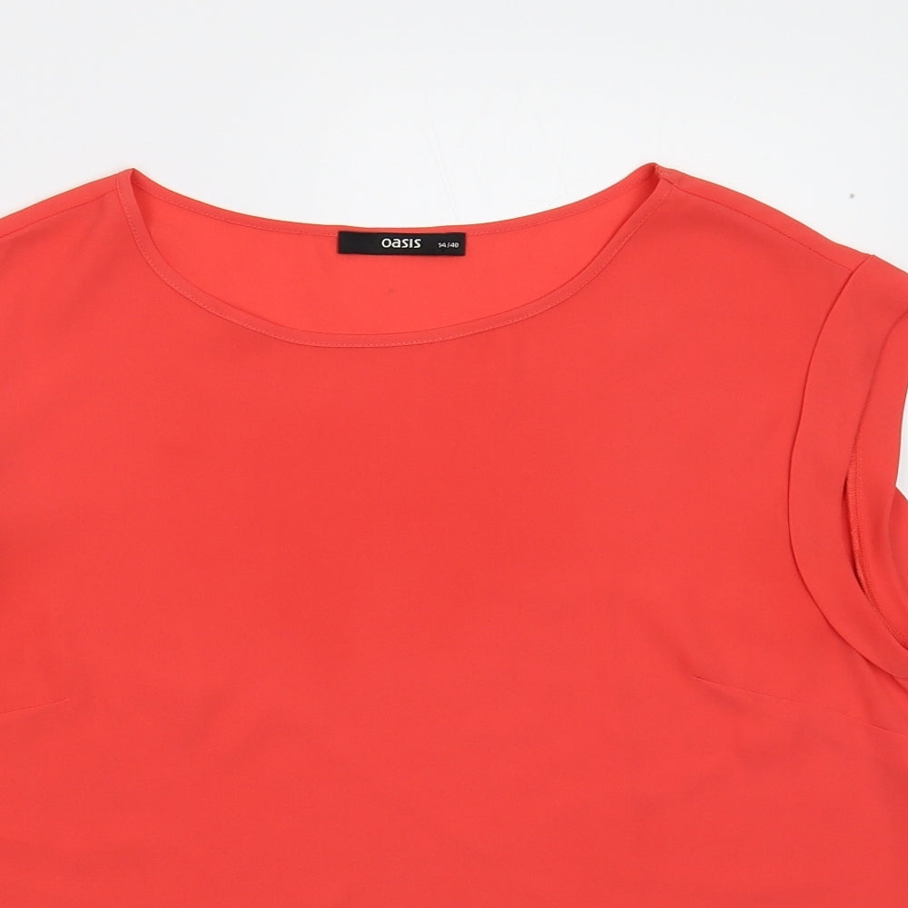 Oasis Womens Orange   Basic Tank Size 14