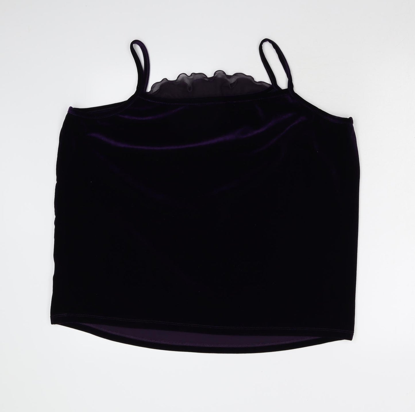 essence Womens Purple  Velvet Basic Tank Size 24