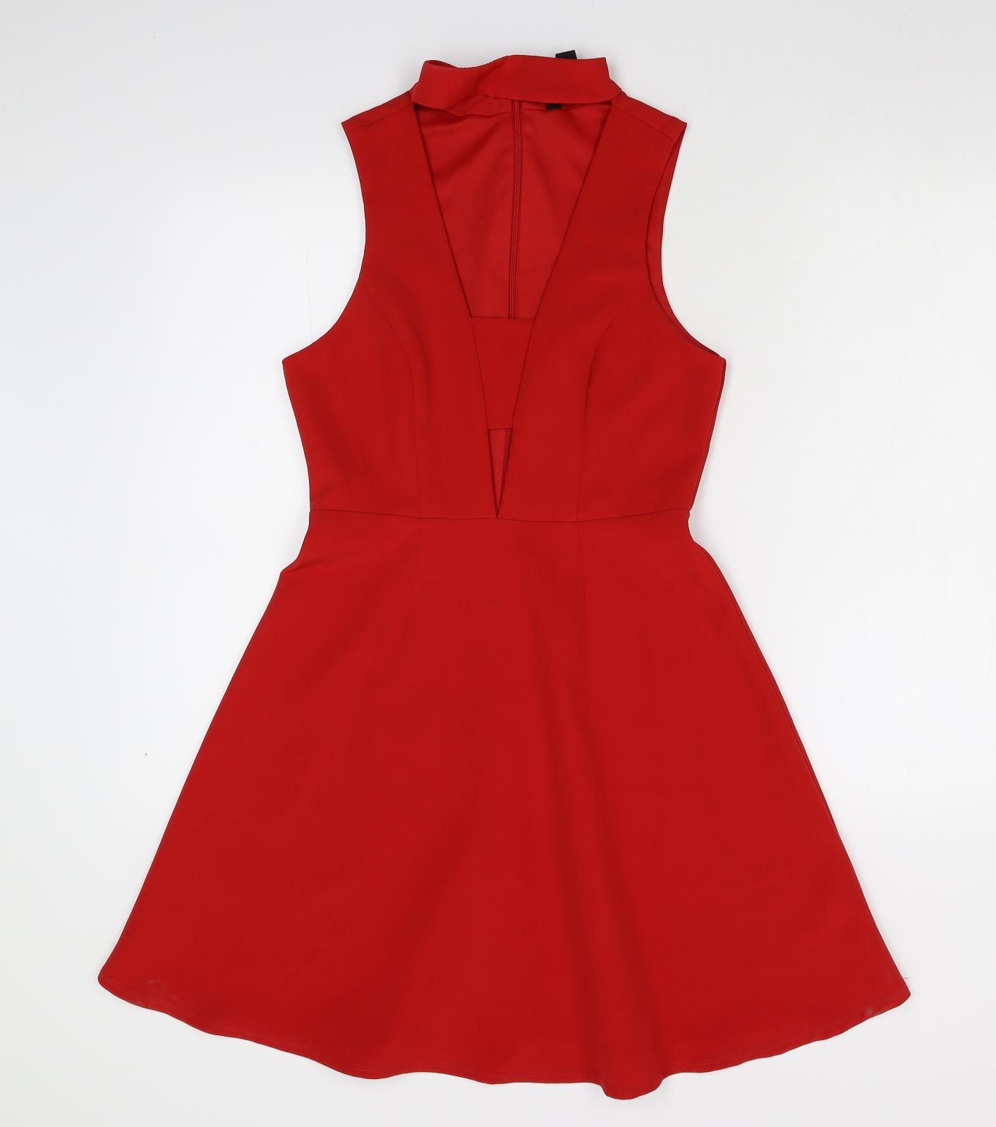 New Look Womens Red   Fit & Flare  Size 6