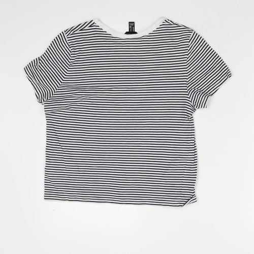 New Look Womens Multicoloured Striped  Basic Blouse Size 10