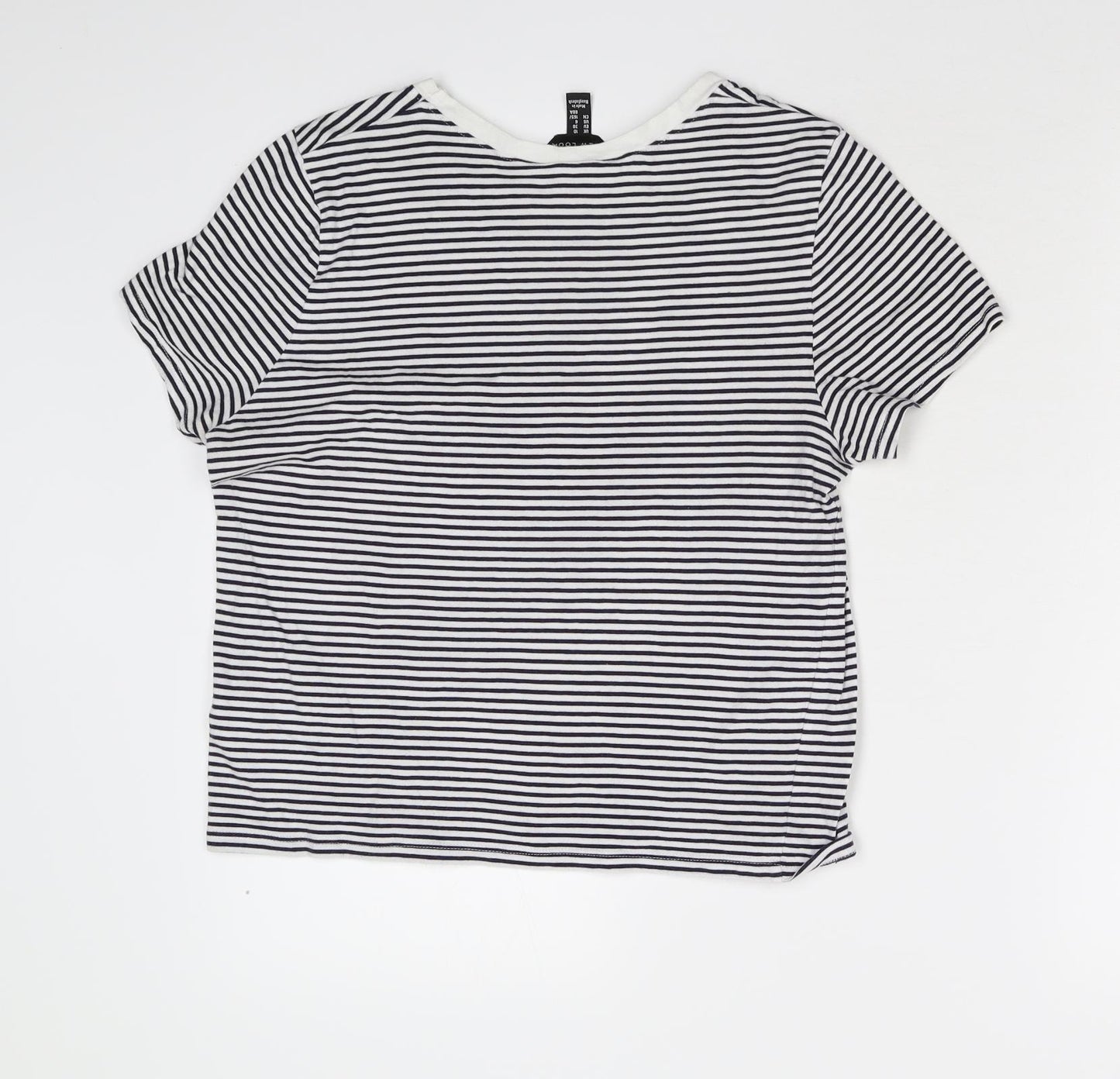 New Look Womens Multicoloured Striped  Basic Blouse Size 10