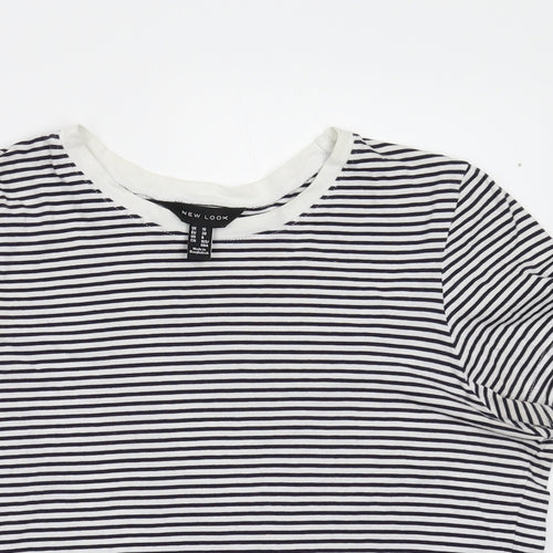 New Look Womens Multicoloured Striped  Basic Blouse Size 10