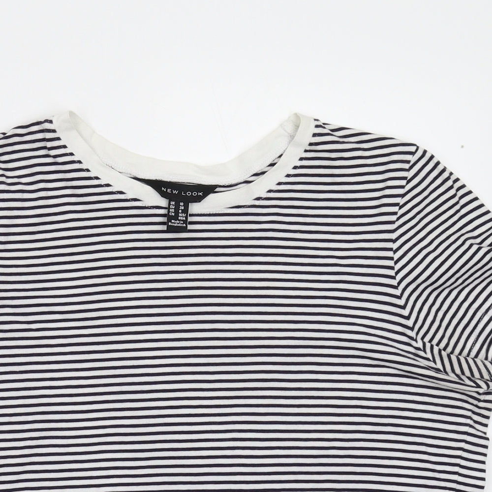 New Look Womens Multicoloured Striped  Basic Blouse Size 10