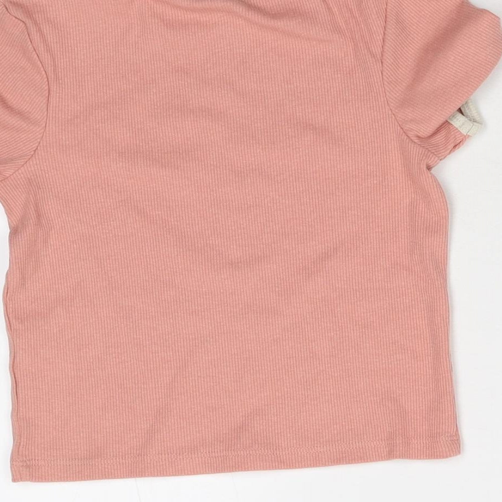 George Girls Pink   Basic T-Shirt Size 6-7 Years