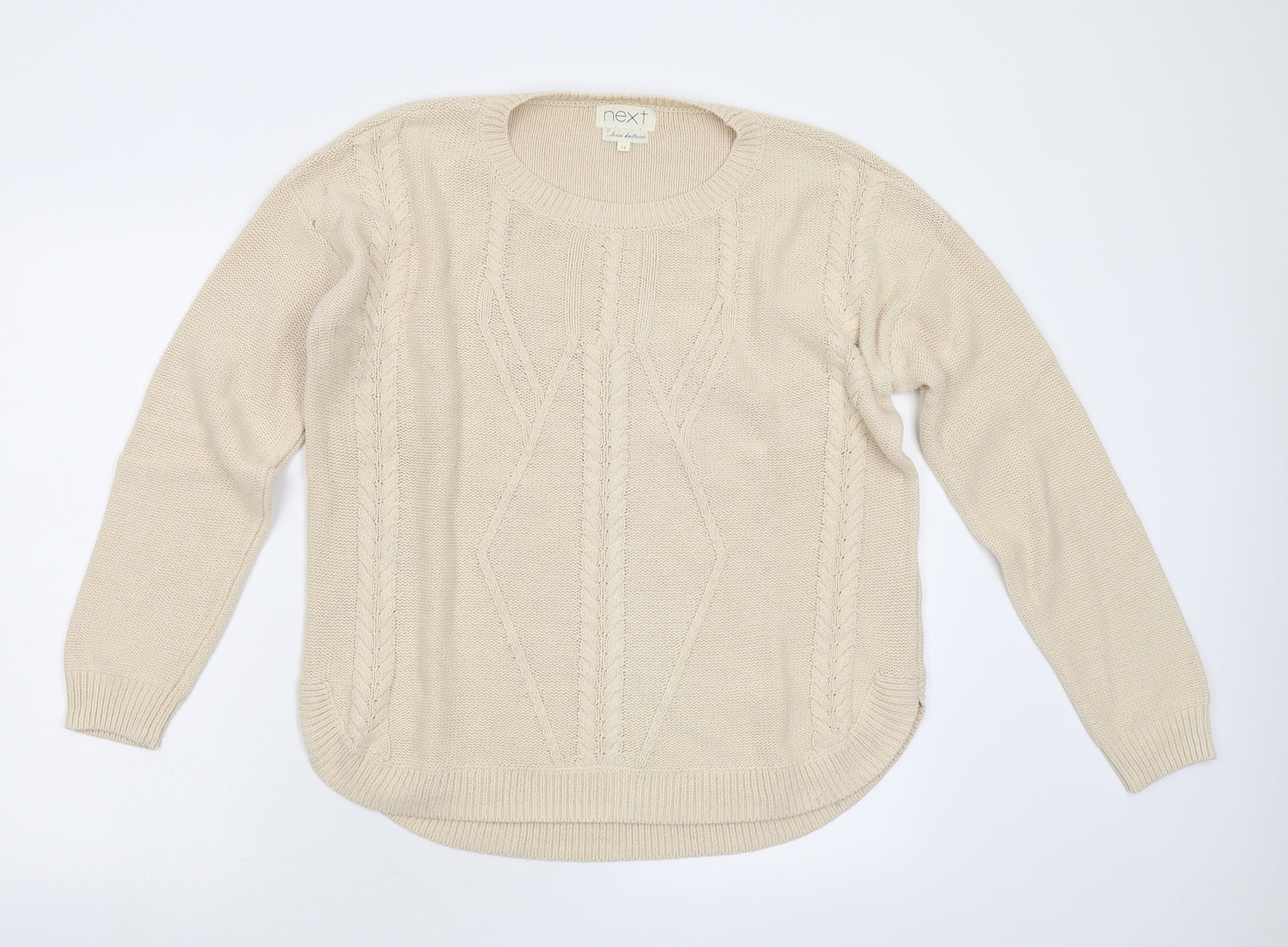 NEXT Womens Beige  Knit Pullover Jumper Size 12