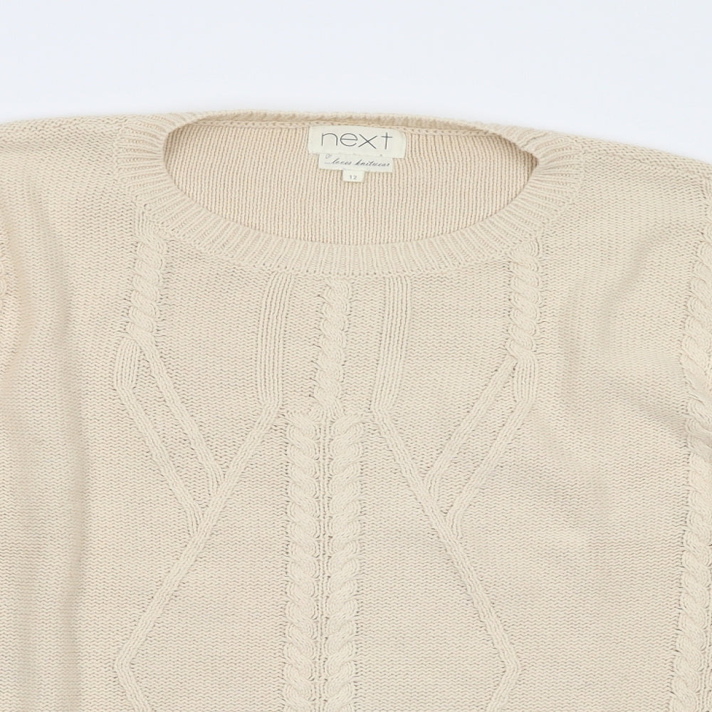 NEXT Womens Beige  Knit Pullover Jumper Size 12