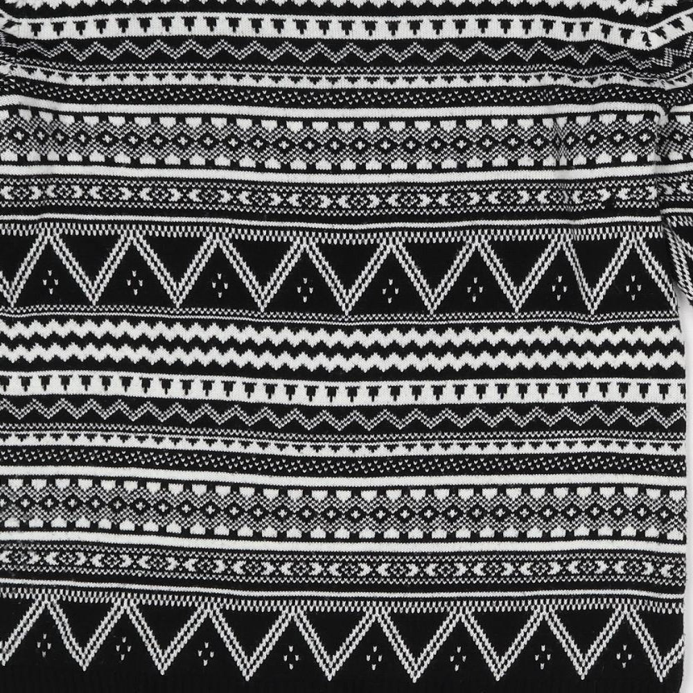 Blue Inc Womens Multicoloured Geometric Knit Pullover Jumper Size 10