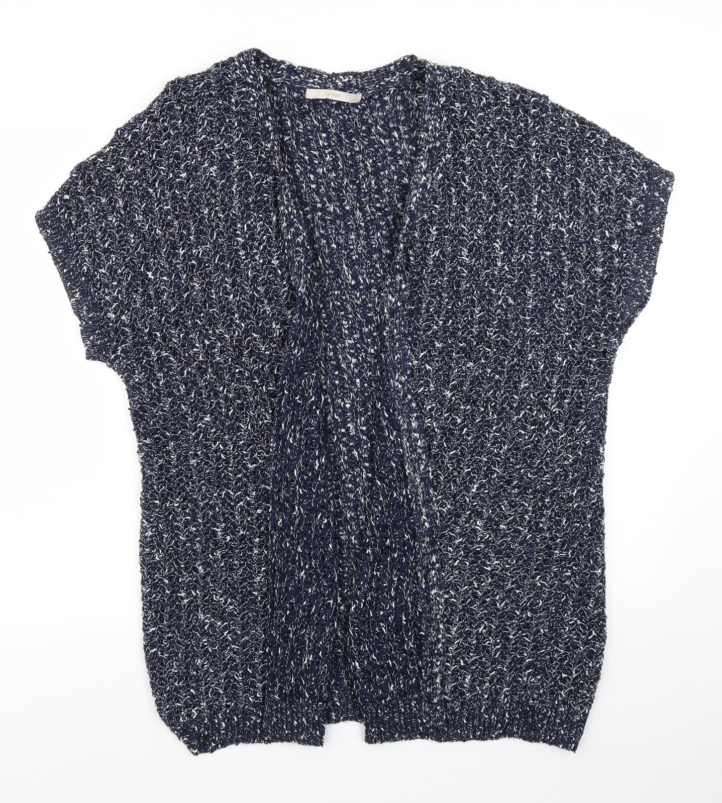 George Womens Blue  Knit Jacket Coatigan Size 16