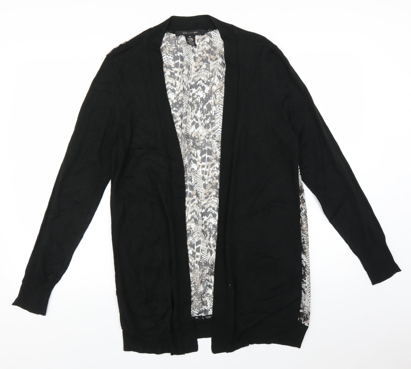89th & Madison Womens Black   Cardigan Jumper Size M