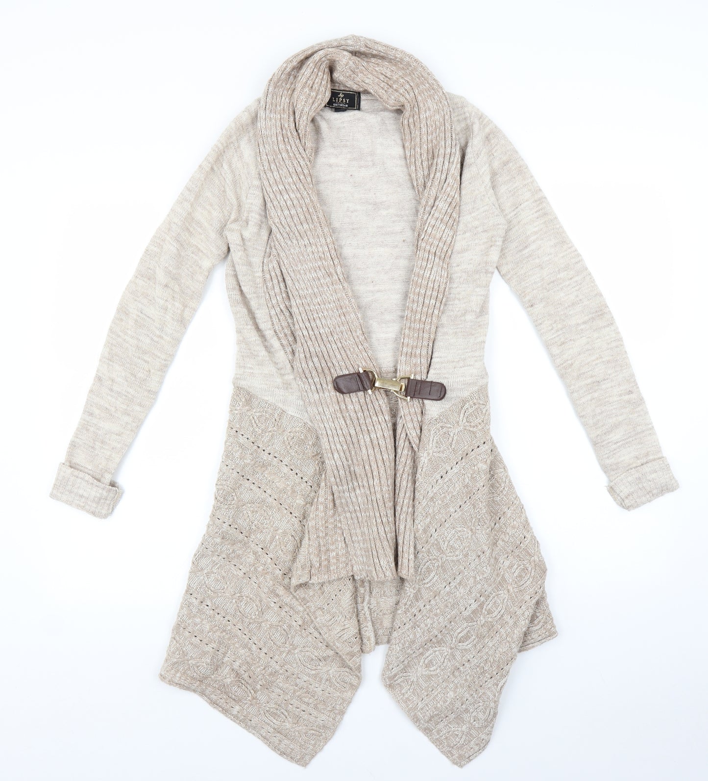 Lipsy Womens Beige   Jacket Coatigan Size 12