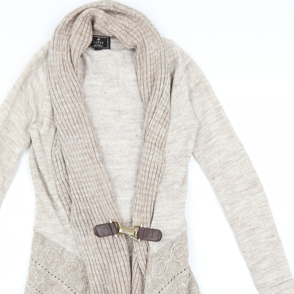 Lipsy Womens Beige   Jacket Coatigan Size 12
