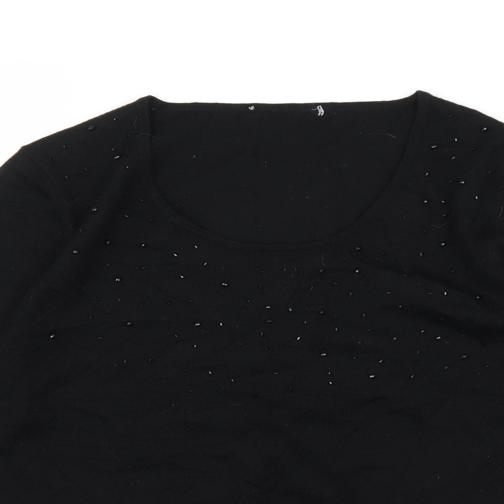 Marks and Spencer Womens Black   Pullover Jumper Size 16