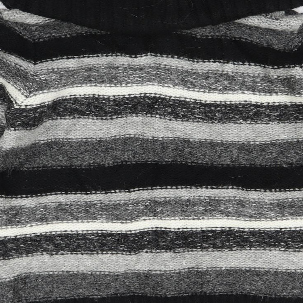 M&Co Womens Grey Striped  Pullover Jumper Size 10