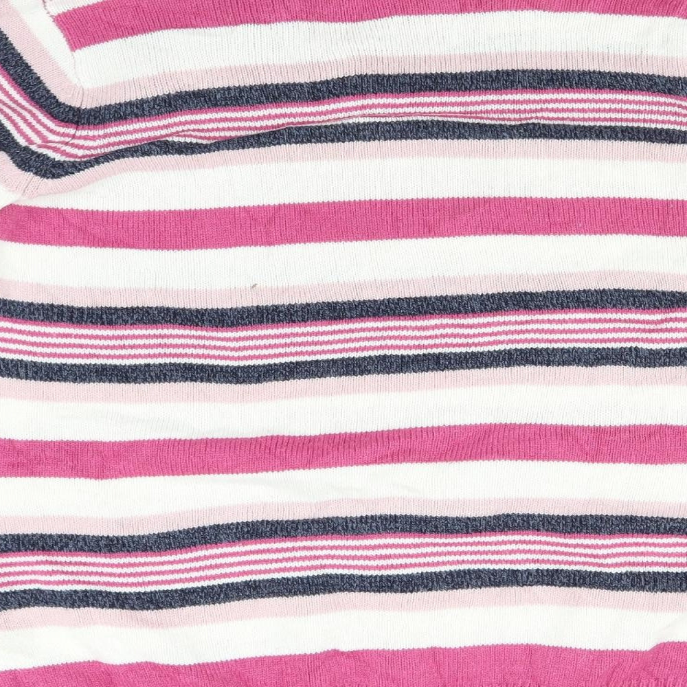 ISLE Womens Pink Striped  Pullover Jumper Size M