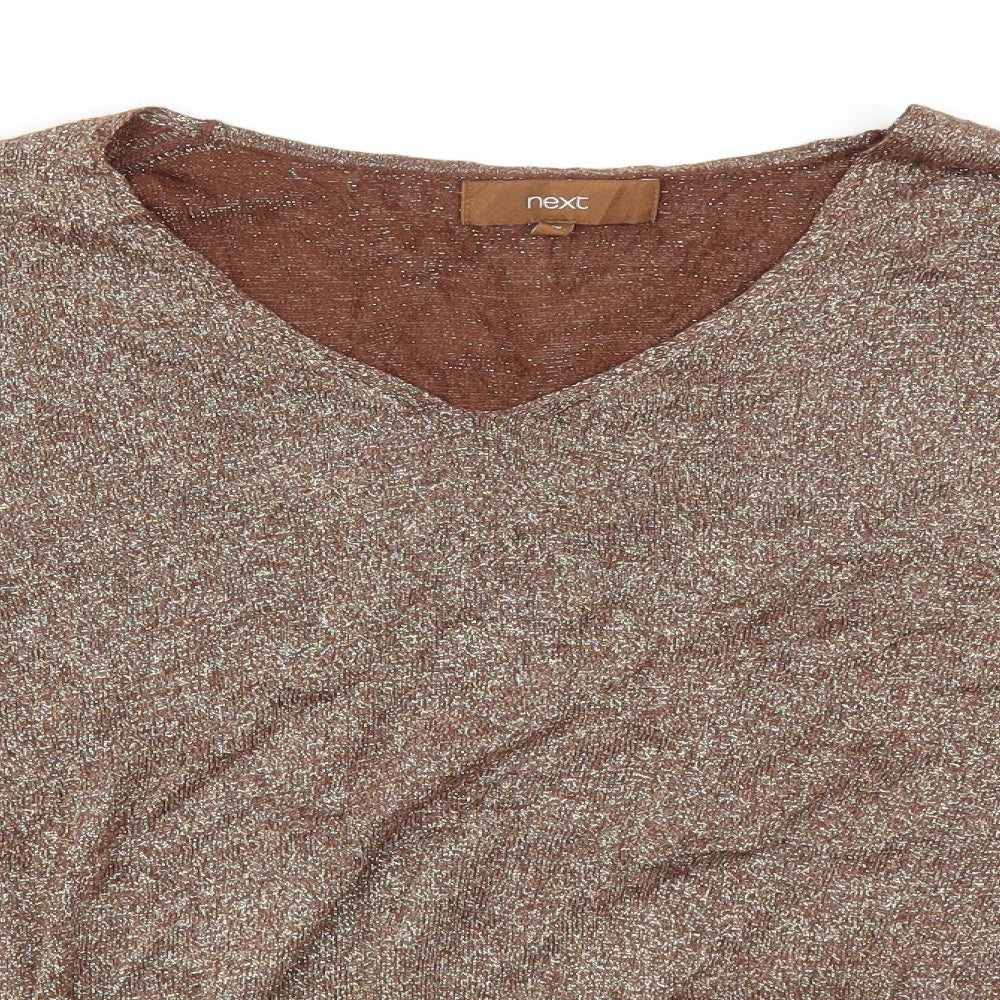 NEXT Womens Brown   Basic Blouse Size 10