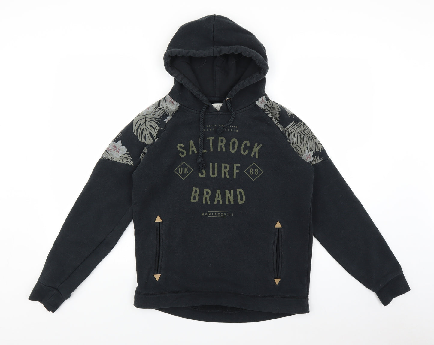 Saltrock Womens Black   Pullover Hoodie Size 12