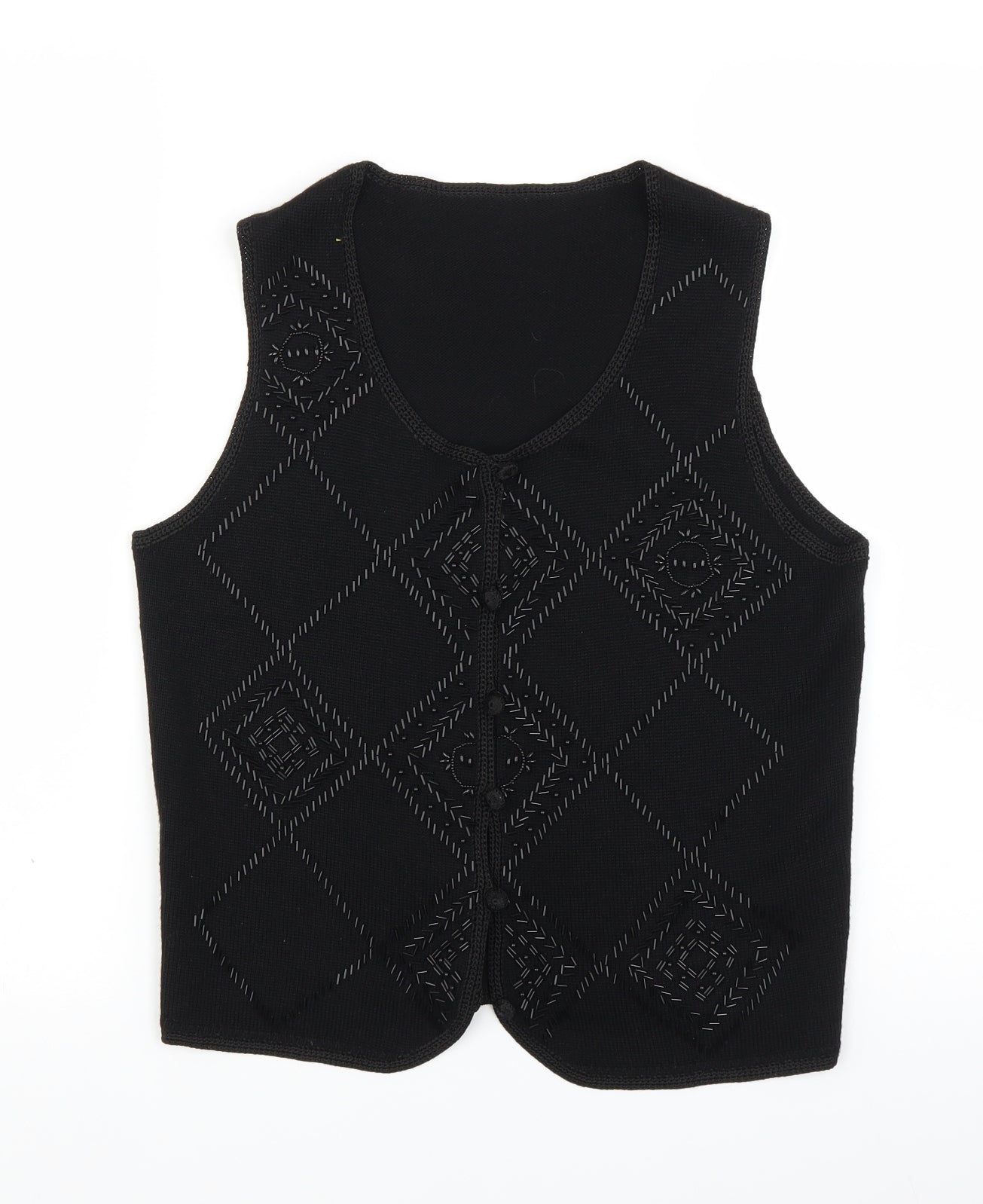 Marks and Spencer Womens Black  Knit Cardigan Jumper Size 12
