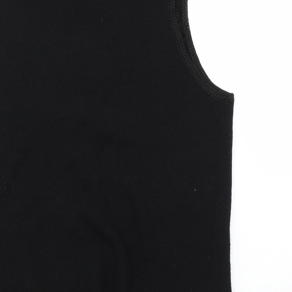 Marks and Spencer Womens Black  Knit Cardigan Jumper Size 12