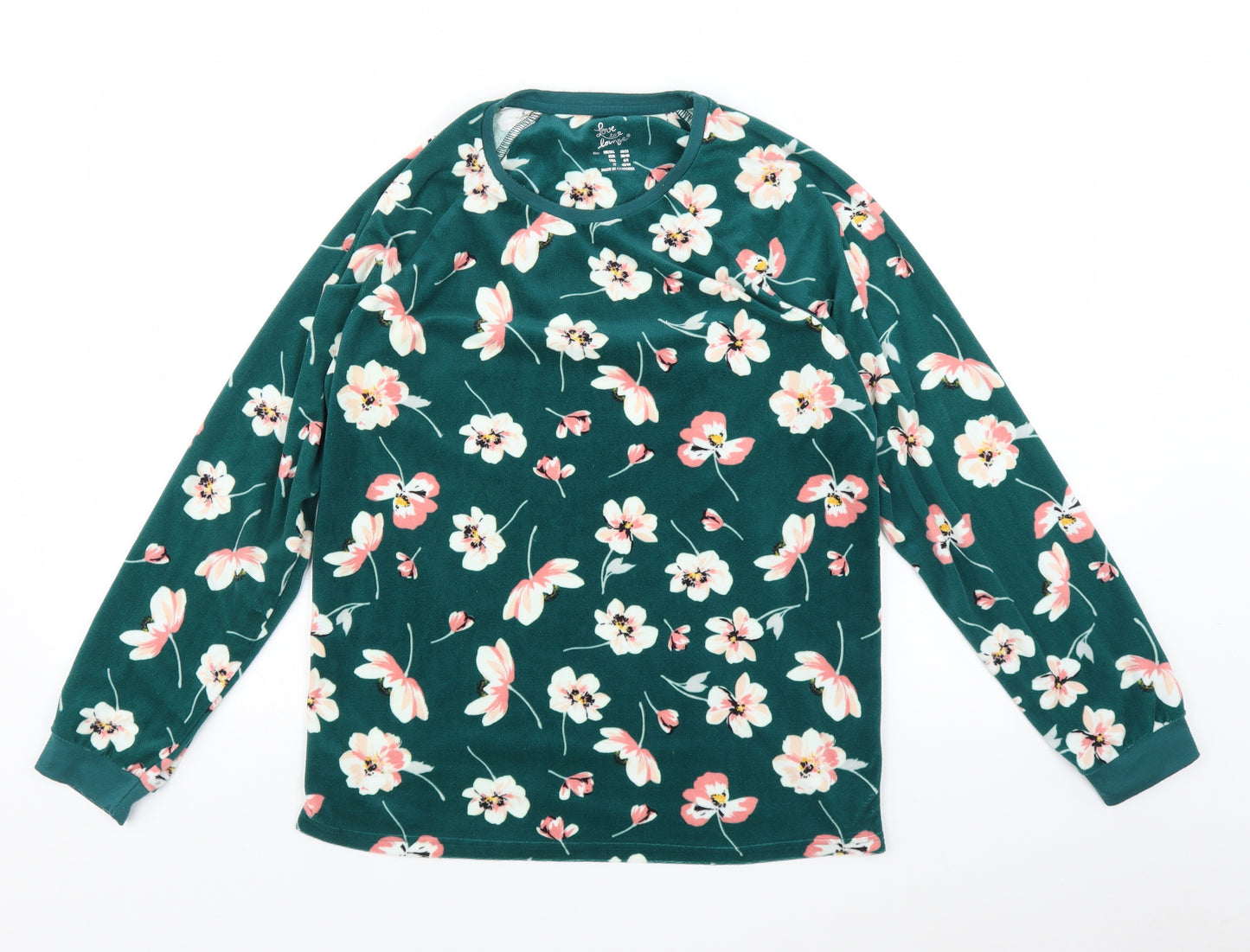 Primark Womens Green Floral  Pullover Jumper Size 12