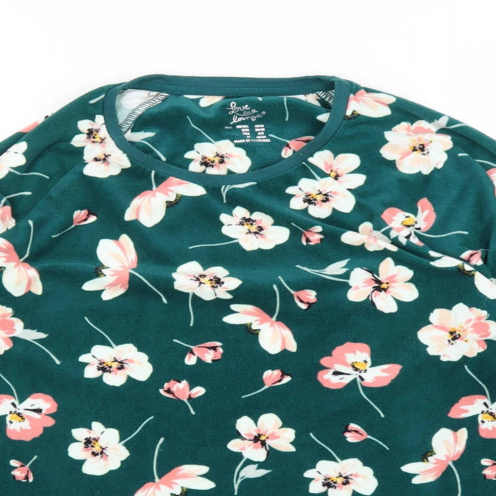Primark Womens Green Floral  Pullover Jumper Size 12